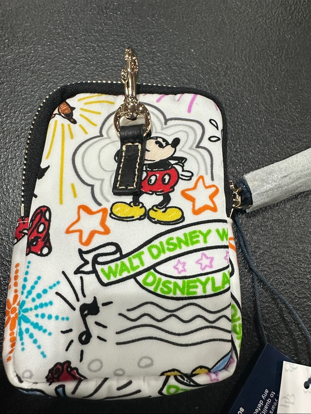 Dooney & Bourke White Multi Disney Sketch Wristlet Pouch - Picture 3 of 3